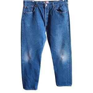 Vintage Mens Levi's 501 Jeans 38x32 90s Buttonfly Denim Grunge Rock Fade Era